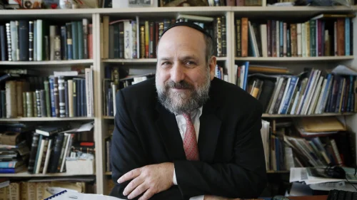Portrait of Chief Rabbi of Poland Michael Schudrich in his office in Warsaw on Sept. 25, 2013. Photo by Miriam Alster/Flash90.