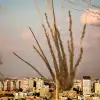 Rockets fired from the Gaza Strip towards Israel, Oct. 10, 2023. Photo by Atia Mohammed/Flash90.
