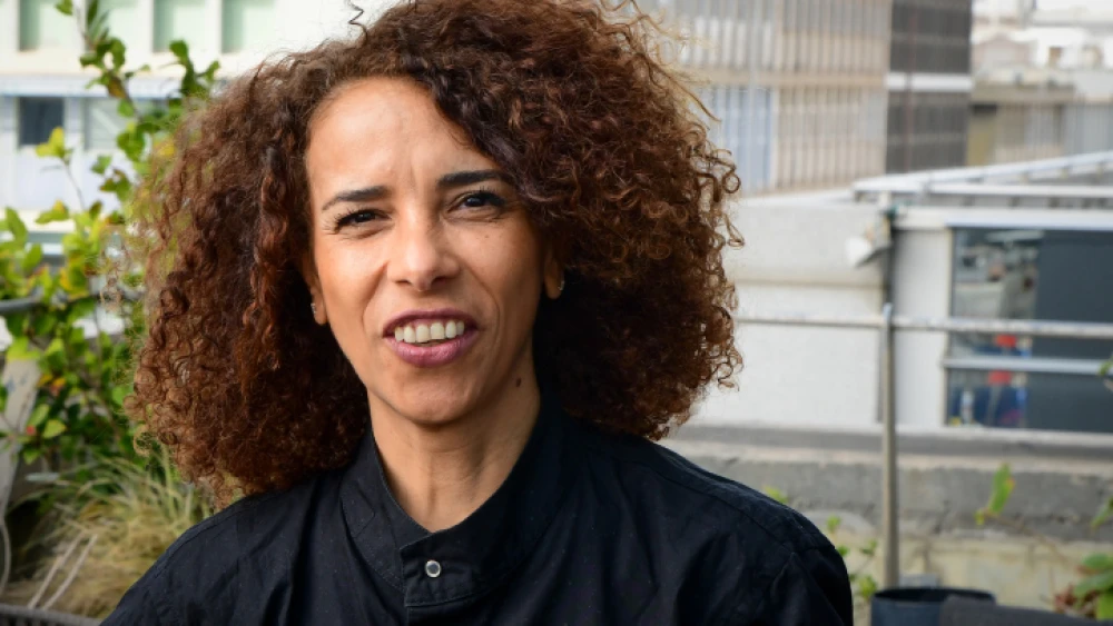 Labor Party member Ibtisam Mara'ana-Menuhin attends a party meeting in Tel Aviv on Feb. 2, 2021. Photo by Avshalom Sassoni/Flash90.