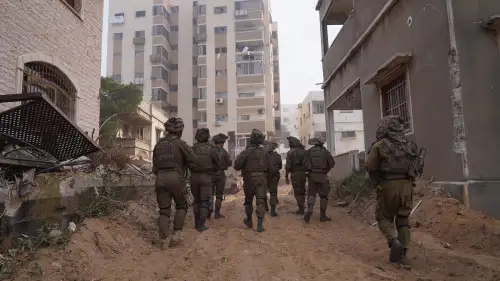 Israeli troops operating in the Hamas-ruled Gaza Strip, Nov. 13, 2023. Credit: IDF.