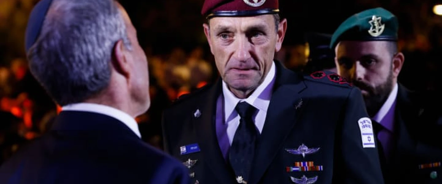 IDF Chief of Staff Herzi Halevi attends a ceremony at the Yad Vashem Holocaust Memorial Museum in Jerusalem, April 17, 2023. Photo by Erik Marmor/Flash90.