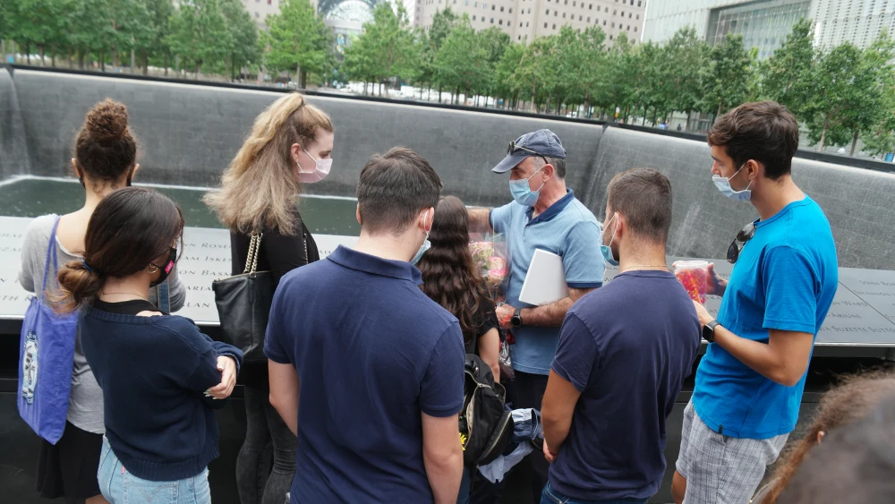 A 9/11 memorial event hosted by Baruch College Hillel in New York City. Credit: Courtesy.