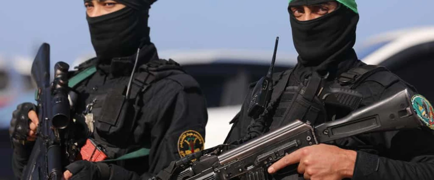 Hamas, Islamic Jihad and 11 other terrorist groups take part in the Strong Foundation "military" drill in the Gaza Strip, Dec 29, 2020. Photo by Majdi Fathi/TPS.