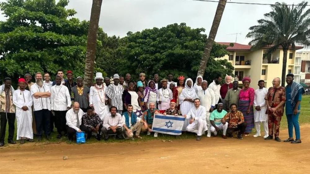 African Jews gather in Abdijan, Ivory Coast earlier this month. Credit: Ari Greenspan.