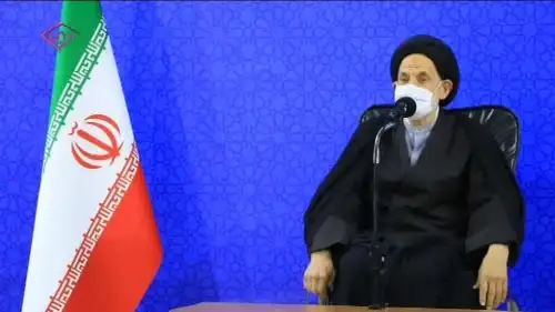 A public address by Iranian Ayatollah Alireza Ebadi that aired on Iranian T.V. on May 7, 2021. Credit: MEMRI)