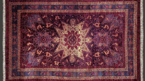 Click photo to download. Caption: The Armenian Orphan Rug. Credit: Armenian Cultural Foundation.
