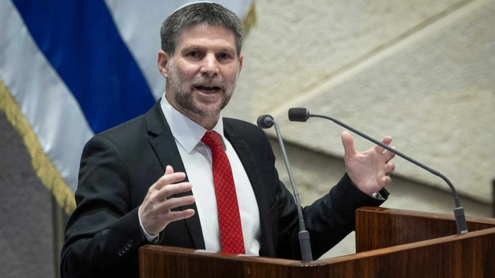 Israeli Finance Minister Bezalel Smotrich speaks during a vote on the 2026 state budget at the Knesset in Jerusalem, Jan. 28, 2026. Photo by Oren Ben Hakoon/Flash90.