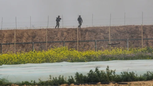 Israeli soldiers on the border with the southern Gaza Strip, Feb. 23, 2020. Photo by Fadi Fahd/Flash90.