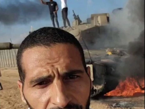 Hassan Abdel Fattah Mohammed Aslih during the Oct. 7, 2023 massacre. Credit: IDF Spokesperson's Office.