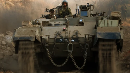 Israeli Combat Engineering Corps of the Central Command during a military training in the Golan Heights in northern Israel on Sept. 4, 2008. Photo by IDF Spokesperson/Flash90.