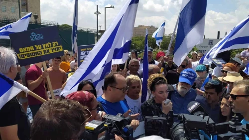 Israelis call for increased military pressure on Hamas, in Jerusalem in 2023. Photo: The Tikva Forum.