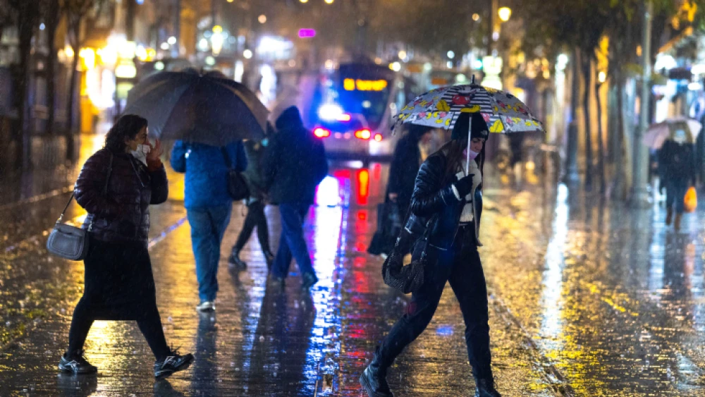 Jaffa Road in the Jerusalem city center, Dec. 20, 2021. Photo by Olivier Fitoussi/Flash90.