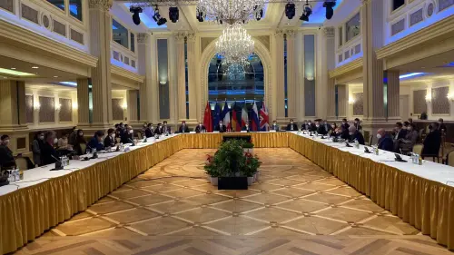 Negotiators meet in Vienna to discuss the Iran nuclear deal, May 2021. Source: Enrique Mora/European External Action Service/Twitter.