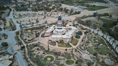 An aerial view of the Arts Center in Kibbutz Neot Smadar, southern Israel, April 12, 2018. Photo by Menachem Lederman/Flash90.