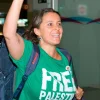 MEP Ana Miranda returns to Madrid, Feb. 21, 2023. Source: Twitter.