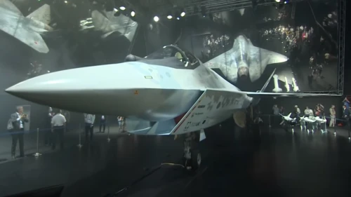 Russia's Checkmate fighter jet on display at the MAKS international air exhibition. Source: Screenshot.