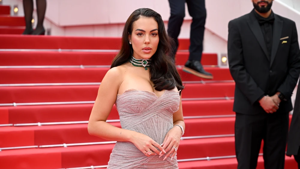 Georgina Rodriguez attends the "Fjord" screening during the 79th annual Cannes Film Festival at Palais des Festivals on May 18, 2026 in Cannes, France. Photo by Kristy Sparow/Getty Images.