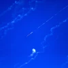 Anti-missile system fires interception missiles as missiles fired from Iran as it seen from the Judean city of Hebron, June 22, 2025. Photo by Wisam Hashlamoun/Flash90.