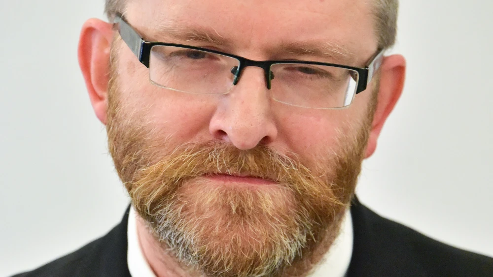 Polish Parliament member Grzegorz Braun in 2019. Credit: Adrian Grycuk via Wikimedia Commons.