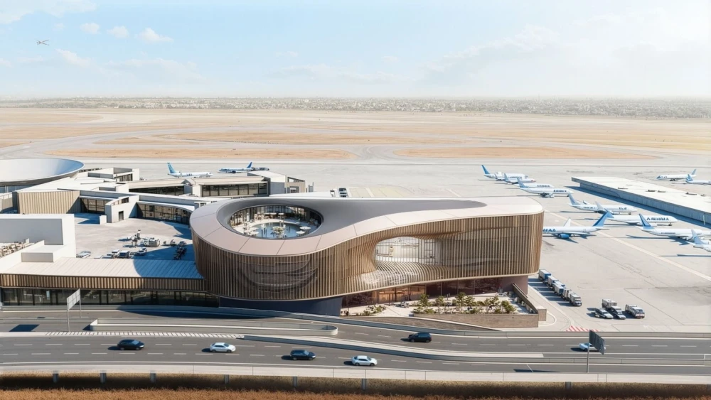An illustration of the planned new hotel at Ben-Gurion Airport. Credit: Mann-Shinar Architects & Planners.
