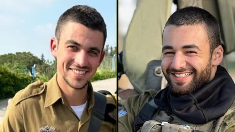 Sgt. First Class (res.) Yakir Shmuel Tatelbaum (left) and Staff Sgt. Yair Avitan. Credit: IDF Spokesperson's Unit.