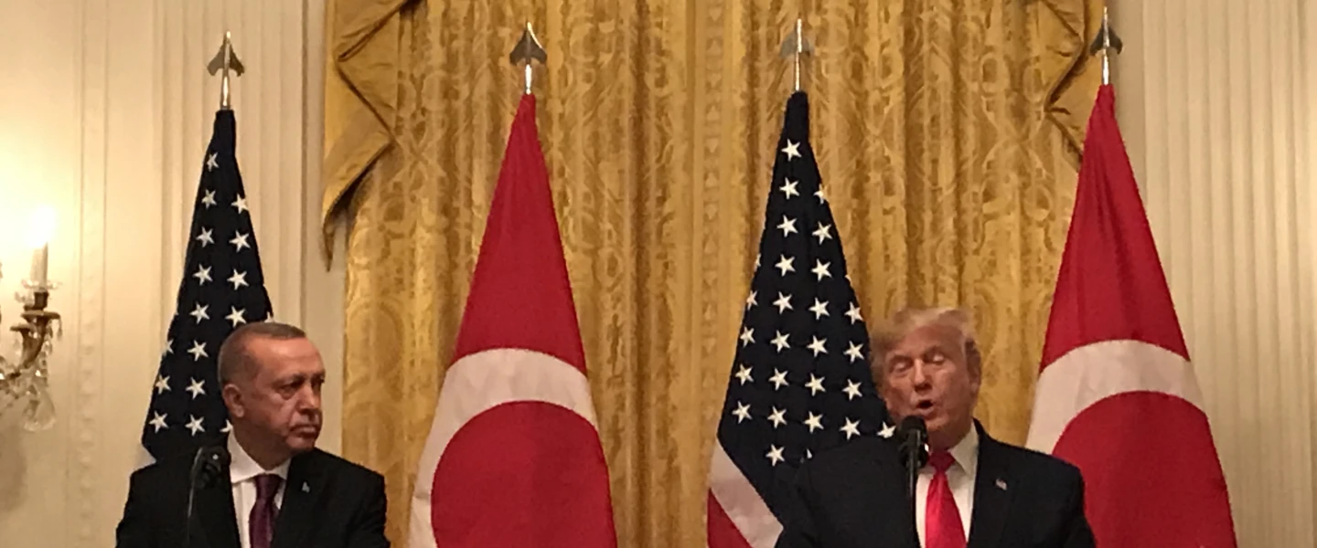 Turkish President Recep Tayyip Erdoğan and U.S. President Donald Trump at a White House press conference on Nov. 13, 2019. Photo by Jackson Richman/JNS.