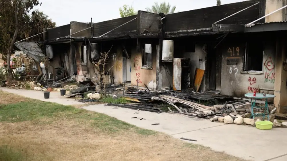 Kfar Aza Destruction