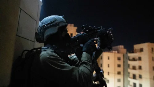 Israel Defense Forces troops during a counterterrorism raid in Judea and Samaria, Jan. 23, 2023. Credit: IDF.