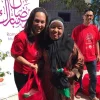 Yael Eckstein (left), senior vice president of the International Fellowship of Christians and Jews, participates in The Fellowship’s distribution of food to needy Moroccan families during Ramadan. Credit: Kobi Yifrach.