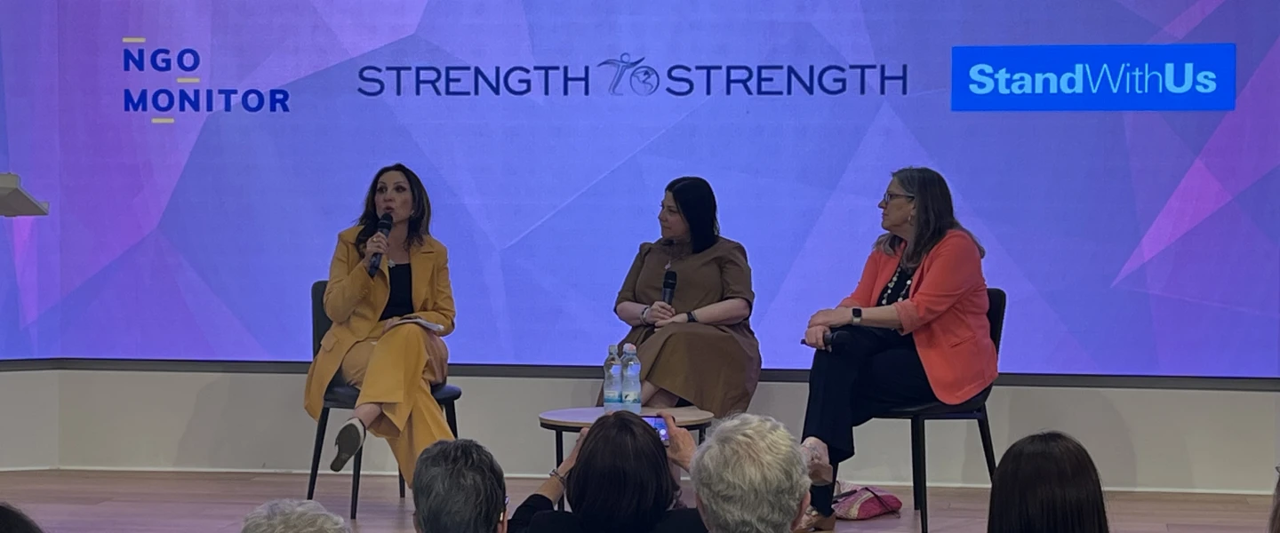 Moderator Fleur Hassan-Nahoum, Sharri Singer, and Anne Herzberg. Credit: Josh Hasten.