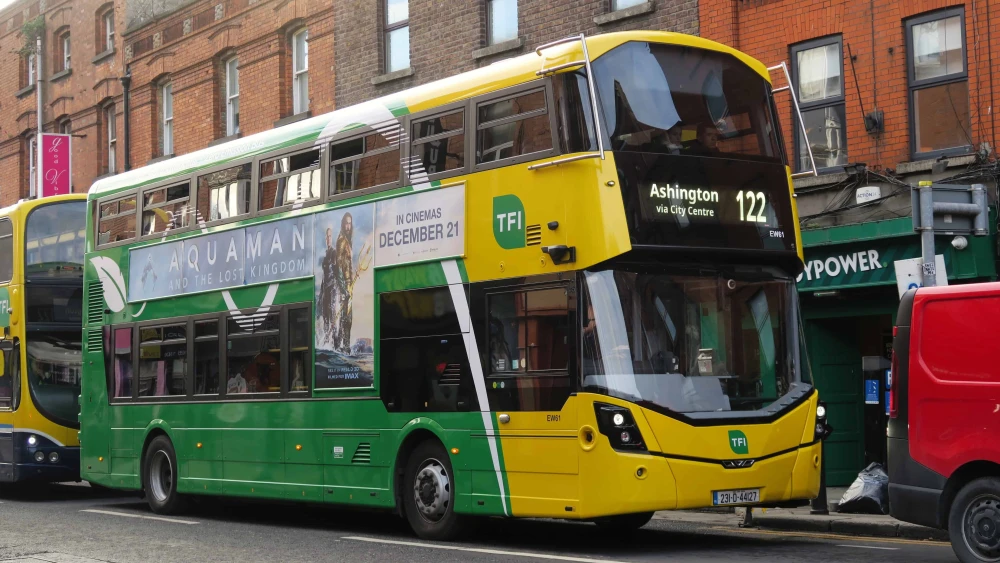 A bus rides through Dublin, Ireland on Dec. 1, 2023. Photo courtesy of CitySwift.