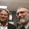 Itamar Ben-Gvir (left) and Michael Ben-Ari of the Otzma Yehudit Party outside the elections committee, where political parties running for a spot in the upcoming Israeli elections present their party list, on Feb. 21, 2019. Photo by Yonatan Sindel/Flash90.