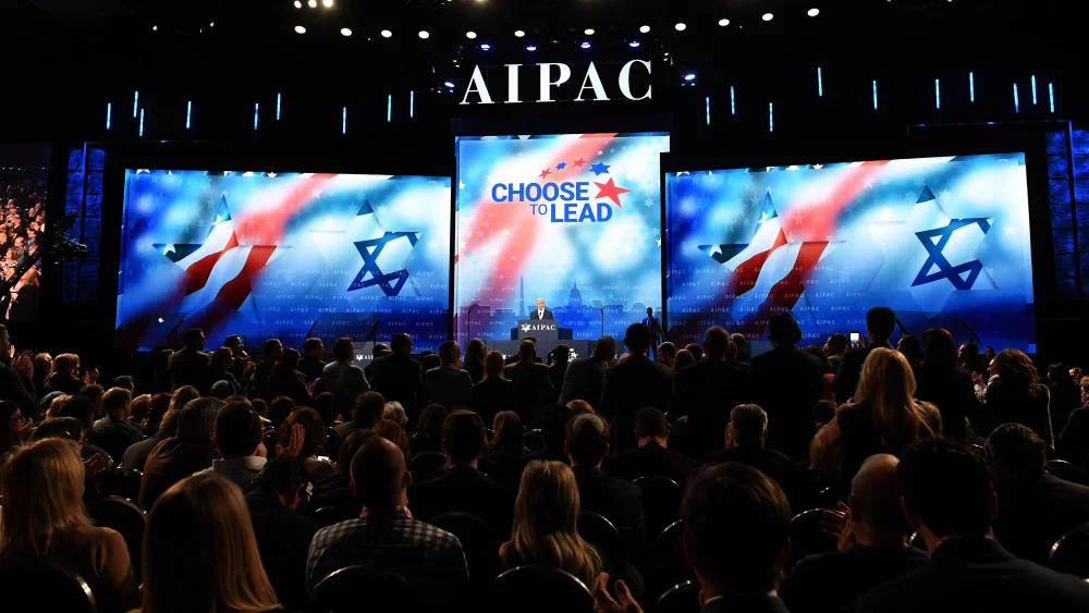 Israeli Prime Minister Benjamin Netanyahu speaks at the AIPAC Conference in Washington, D.C., on March 6, 2018. Credit: Haim Zach/GPO.