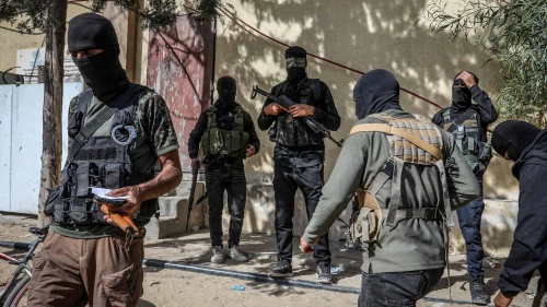 Masked members of Hamas