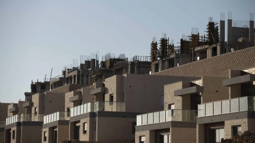 Construction work in the Jewish community of Brukhin in Samaria, Jan. 26, 2020. Photo by Sraya Diamant/Flash90.