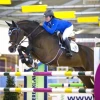 Click photo to download. Caption: Danielle Goldstein, a founding member of the Israeli Equestrian Team, in an equestrian competition. Credit: Provided photo.