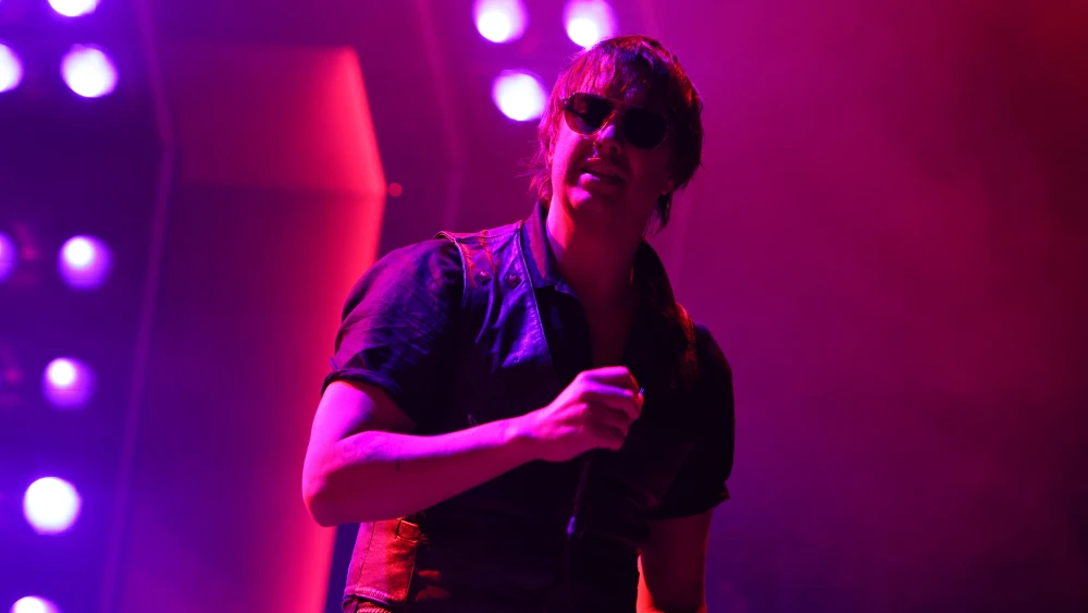 Julian Casablancas, of American rock band The Strokes, performs at RBC Amphitheatre in Toronto, Ontario, on June 21, 2026. Photo by Jeremychanphotography/Getty Images.