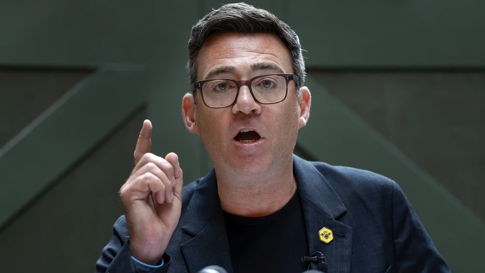 Member of Parliament for Makerfield, Andrew Burnham, delivers a speech at The People's Museum in Manchester, England, on June 29, 2026. Photo by Jeff J. Mitchell/Getty Images.