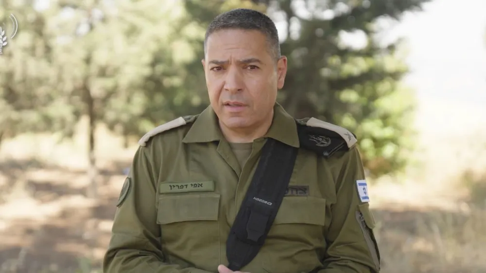 IDF Spokesman Brig. Gen. Effie Defrin gives a public announcement, May 28, 2026. Credit: IDF.