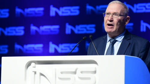 Executive director of the National Security Studies (INSS) Amos Yadlin speaks at the Annual International Conference of the Institute for National Security Studies in Tel Aviv on Jan. 29, 2020. Photo by Tomer Neuberg/Flash90.