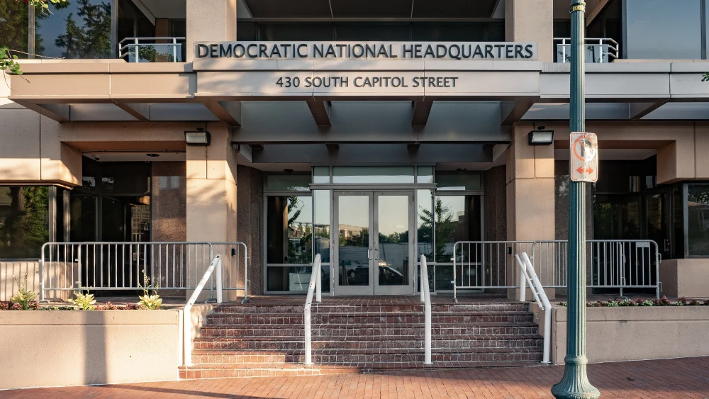 Democratic National Headquarters in Washington, D.C., in June 2024 Credit: ajay_suresh via Wikimedia Commons.
