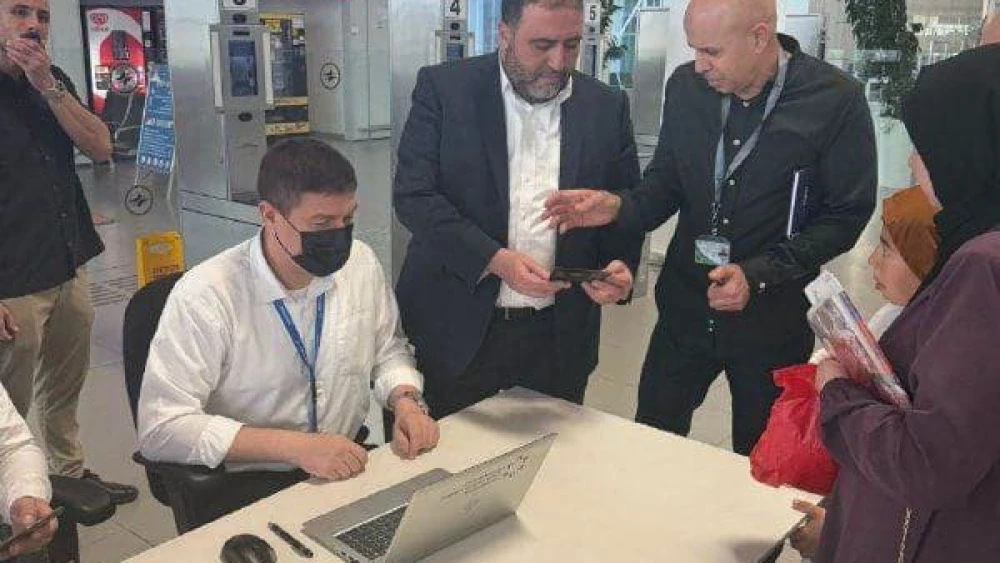 Israel Interior Minister Moshe Arbel at Ramon Airport near Eilat, April 1, 2025. Credit: Population and Immigration Authority.