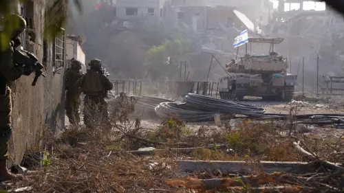 IDF troops during the battle to capture a Hamas outpost in Gaza, Nov. 8, 2023. Credit: IDF.