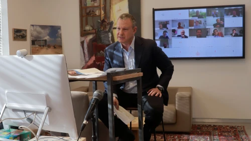 Founder and chairman of Jerusalem Venture Partners Erel Maraglit brought leaders from the fields of government, health, technology and the economy online from around the world to address the role of innovation and startups in combating the COVID-19 crisis, March 24, 2020. Photo by Riki Rachman.