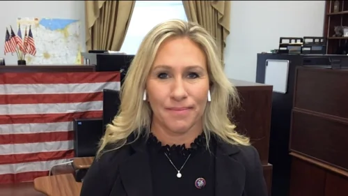 Rep. Marjorie Taylor Greene (R-Ga.). Source: Screenshot.