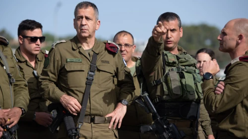 Israel Defense Forces Chief of Staff Lt. Gen. Aviv Kochavi visits the scene of a shooting attack in Tapuach Junction, south of Nablus, on May 3, 2021. Photo by Sraya Diamant/Flash90.