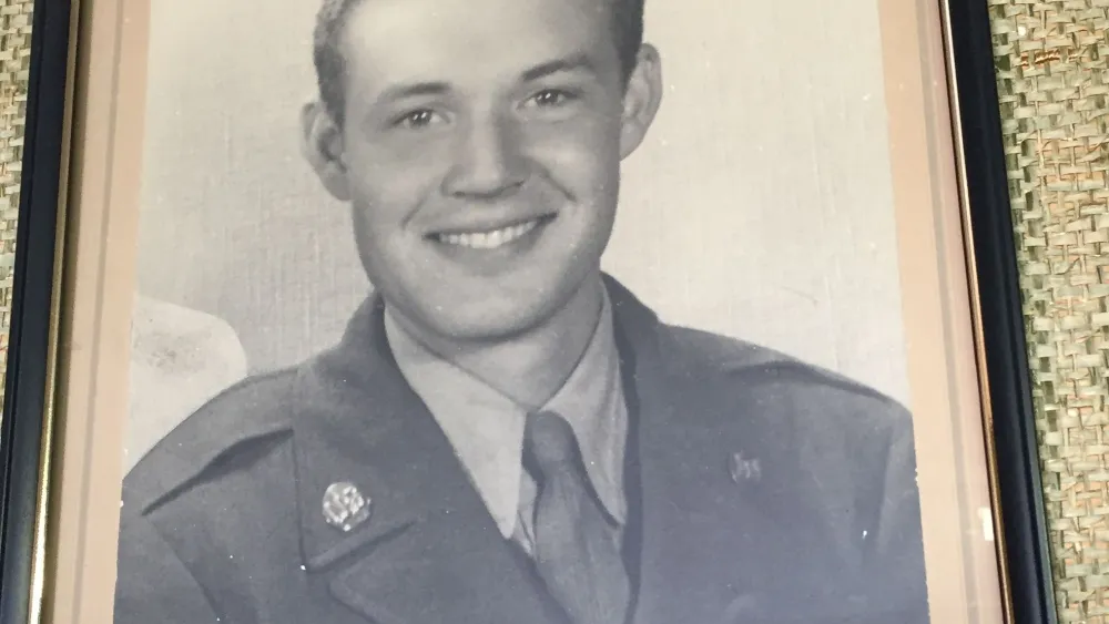 A photograph of Jimmy Weldon in uniform during World War II. Credit: Courtesy.