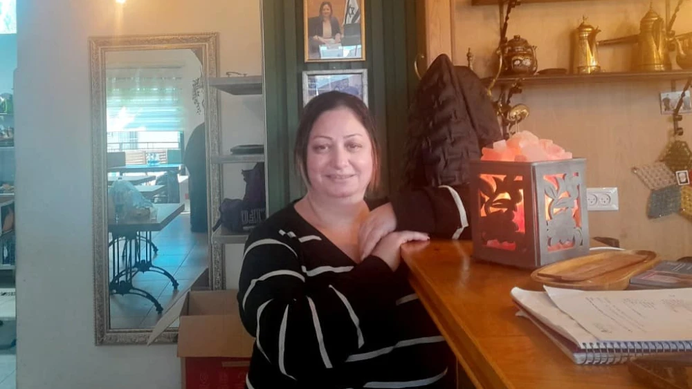 Basma Hino, who made her restaurant in the Western Galilee village of Julis kosher so all Jewish soldiers could eat her donated meals. Credit: TPS.