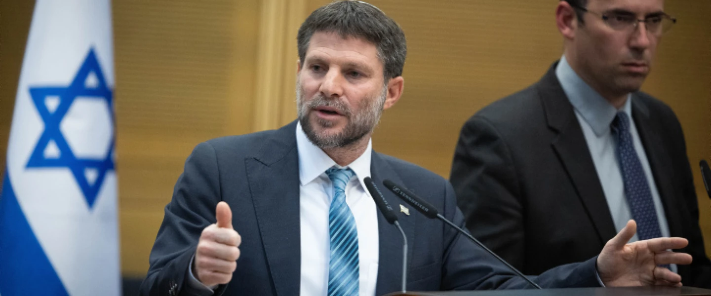 Israeli Finance Minister Bezalel Smotrich at the Knesset in Jerusalem, on March 21, 2023. Photo by Yonatan Sindel/Flash90.