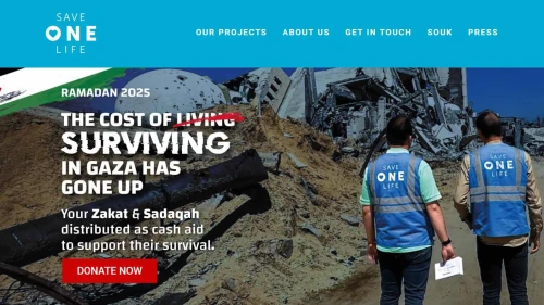 A screen shot of the website of Save One Life UK.